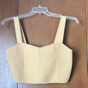 House of Harlow for Revolve NWOT Stylish Tan Crop Top Sz Lg